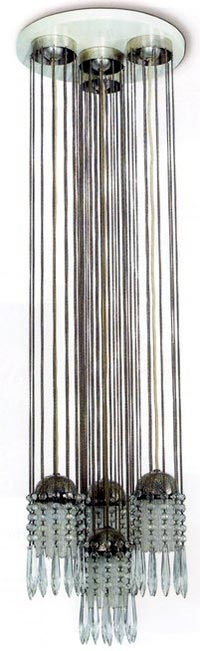 antique marks art nouvequ gallery - A chandelier for the Wiener Werkst&auml;tte, c1903