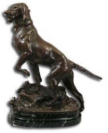 antique marks glossary - 
            le courtier bronze dog figure
