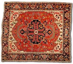 antique marks - caring for antique carpets and tapestry - antique heriz carpet