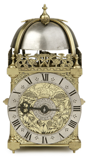 A Lantern Clock by Joseph Knibb - from antique-marks.com