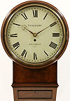 Vulliamy London No.1122. A Mahogany Cased English Dial Clock c1825 - from antique-marks.com