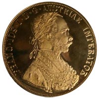 Gold Austrian 4 Ducats with Francis I - Obverse