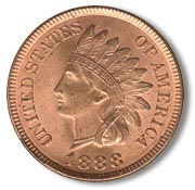antique marks glossary - obverse side of an indian head penny