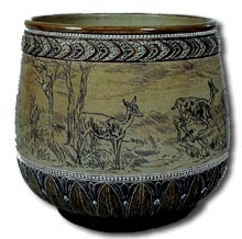 Collecting antique ceramics from antique-marks.com - royal doulton hannah barlow bowl - sgraffito decoration