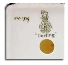antique marks - royal doulton marks - darling HN1