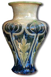 antique marks - doulton lambeth eliza simmance art nouveau vase