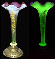 Collecting Vaseline Glass - Thomas Webb vase