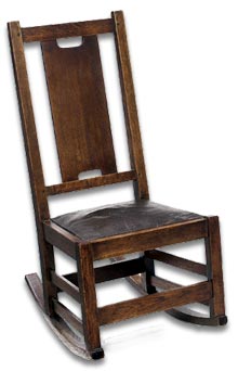 gustave stickley craftsman rocking chair