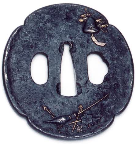 antique marks glossary - japanese sword bronze tsuba c1880