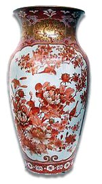 antique marks - japanese 
              meiji period kutani vase