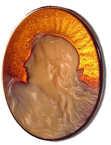 Rene lalique Glass Cameo Pendant
