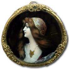 antique marks and buying antiques- limoges enamels pendant