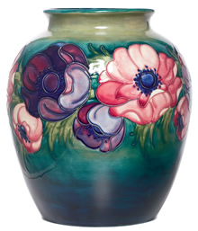 Moorcroft Anemone 
	Design Vase