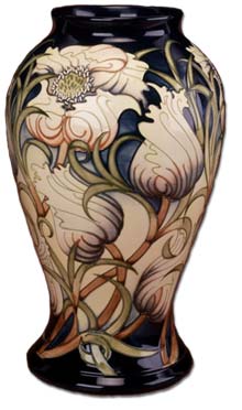 moorcroft windflower 
              vase by rachel bishop