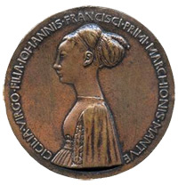 Pisanello Cecilia Gonzaga medal Innocence and Unicorn in Moonlit Landscape 