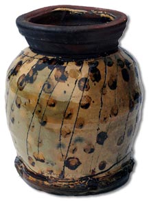 antique marks - modern slipware vessel by Jean-Nicolas Gerard