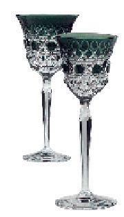 antique marks glossary - val st lambert cut glass wine glasses