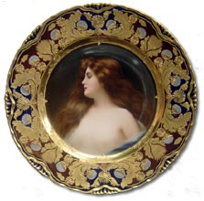antique marks - royal vienna portrait plaque