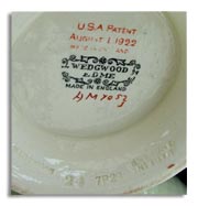 antique wedgwood marks - impressed and printed 
    marks on a caoral teapot.