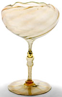whitefriars straw opal wine glass
