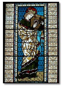 William de Morgan stained glass window - king daid c1875