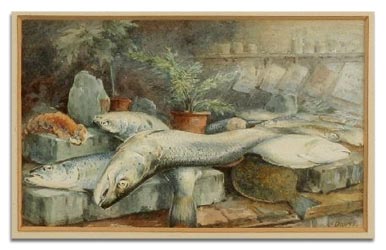 antiques marks - royal worcester artist harry davis watercolour