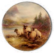 Antique Marks - Royal Worcester 
            porcelain plaque