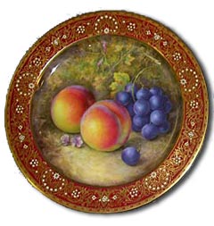 Royal Worcester Fruit 
    painted by Richard Sebright