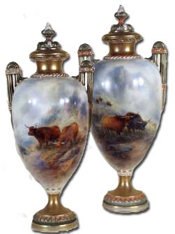worcester - 
	stinton vases