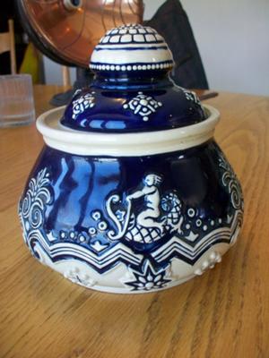 Blue and White Jar with Neptune Theme