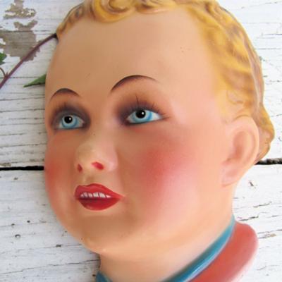 Childs Head Plaque Close Up