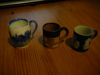 Miniature Doulton and Wedgwood Antique Cups