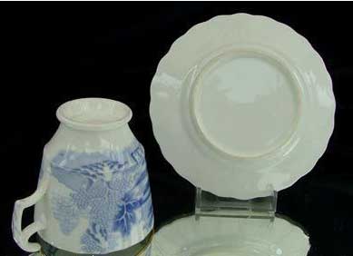 View of Base of Cup and Saucer