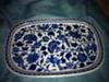 Blue and white plate decoration