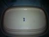 Blue and white plate base