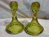 Vaseline Glass Candlesticks